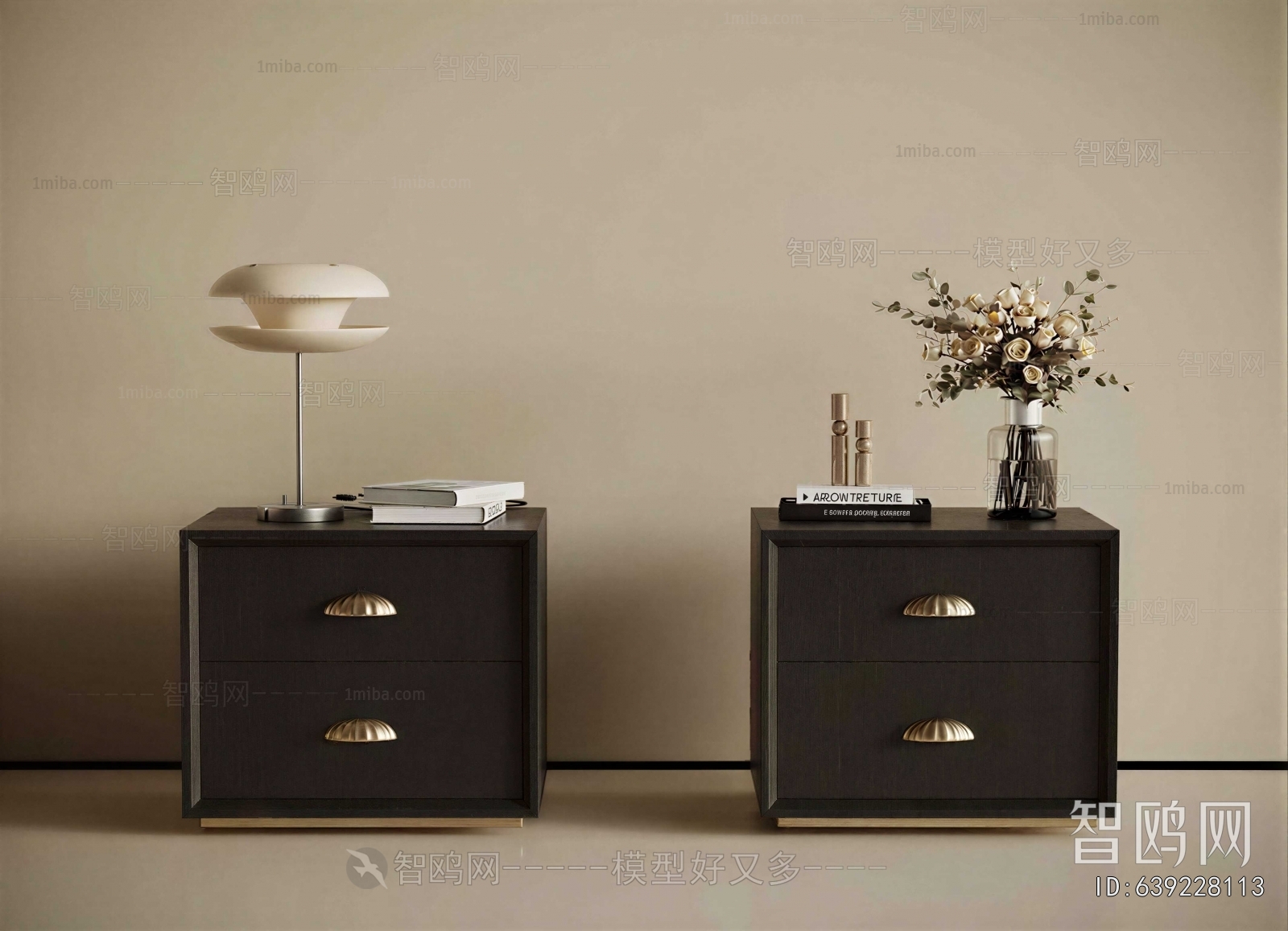 French Style Bedside Cupboard