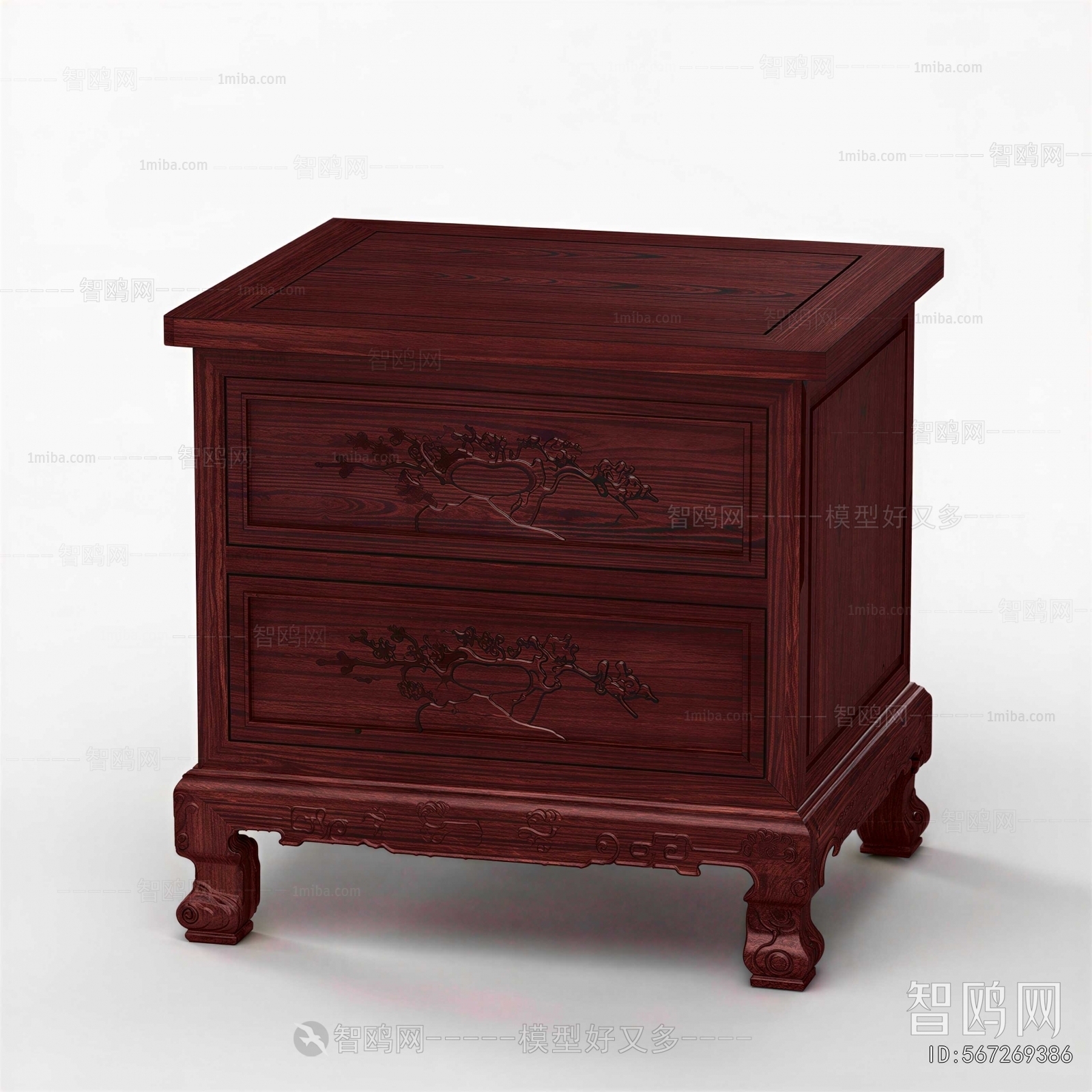 New Chinese Style Bedside Cupboard