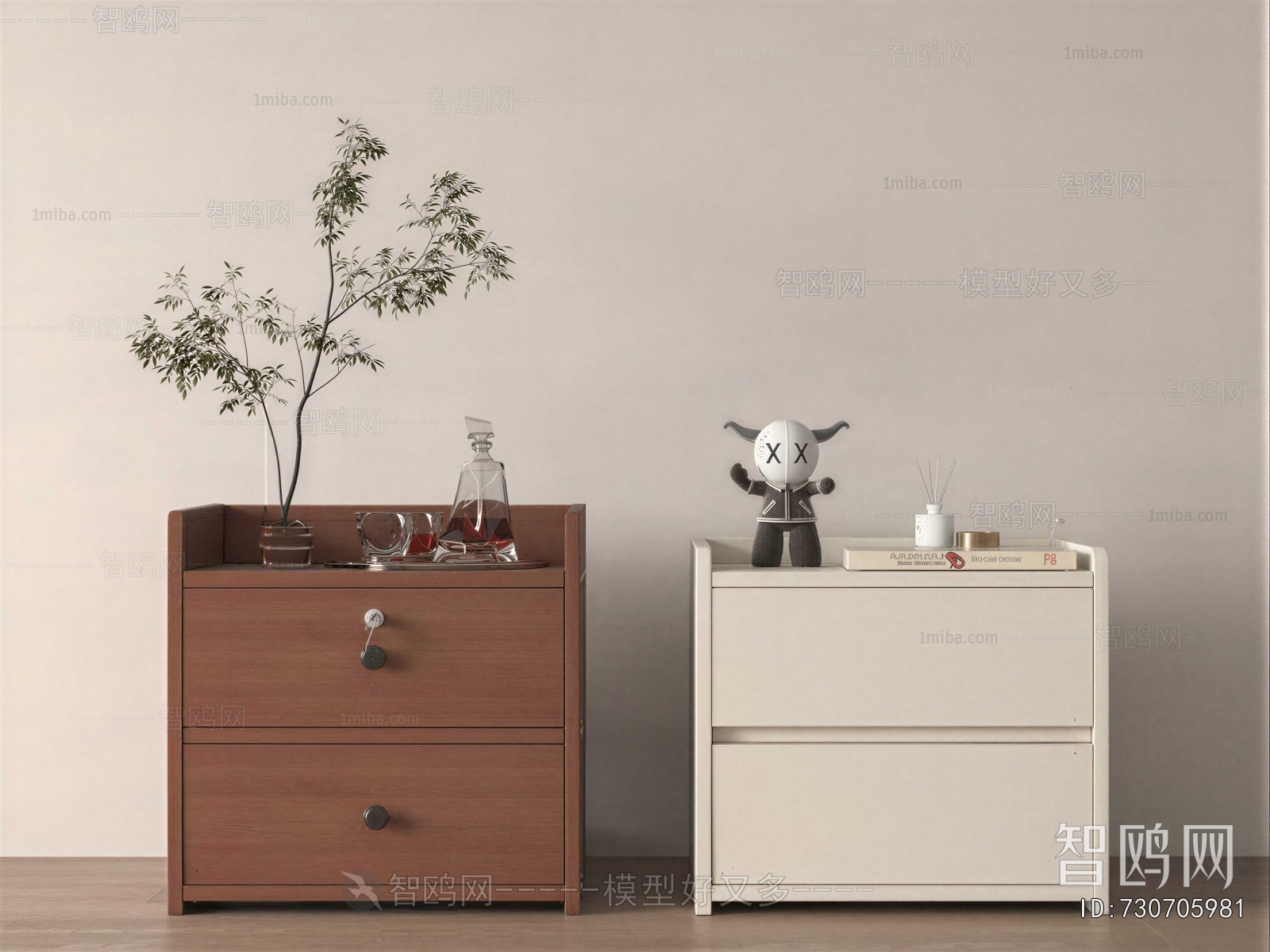 Modern Bedside Cupboard