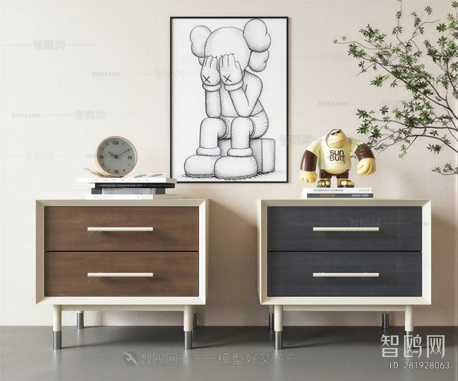 Modern Bedside Cupboard