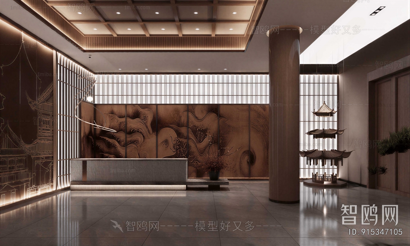 New Chinese Style Lobby Hall