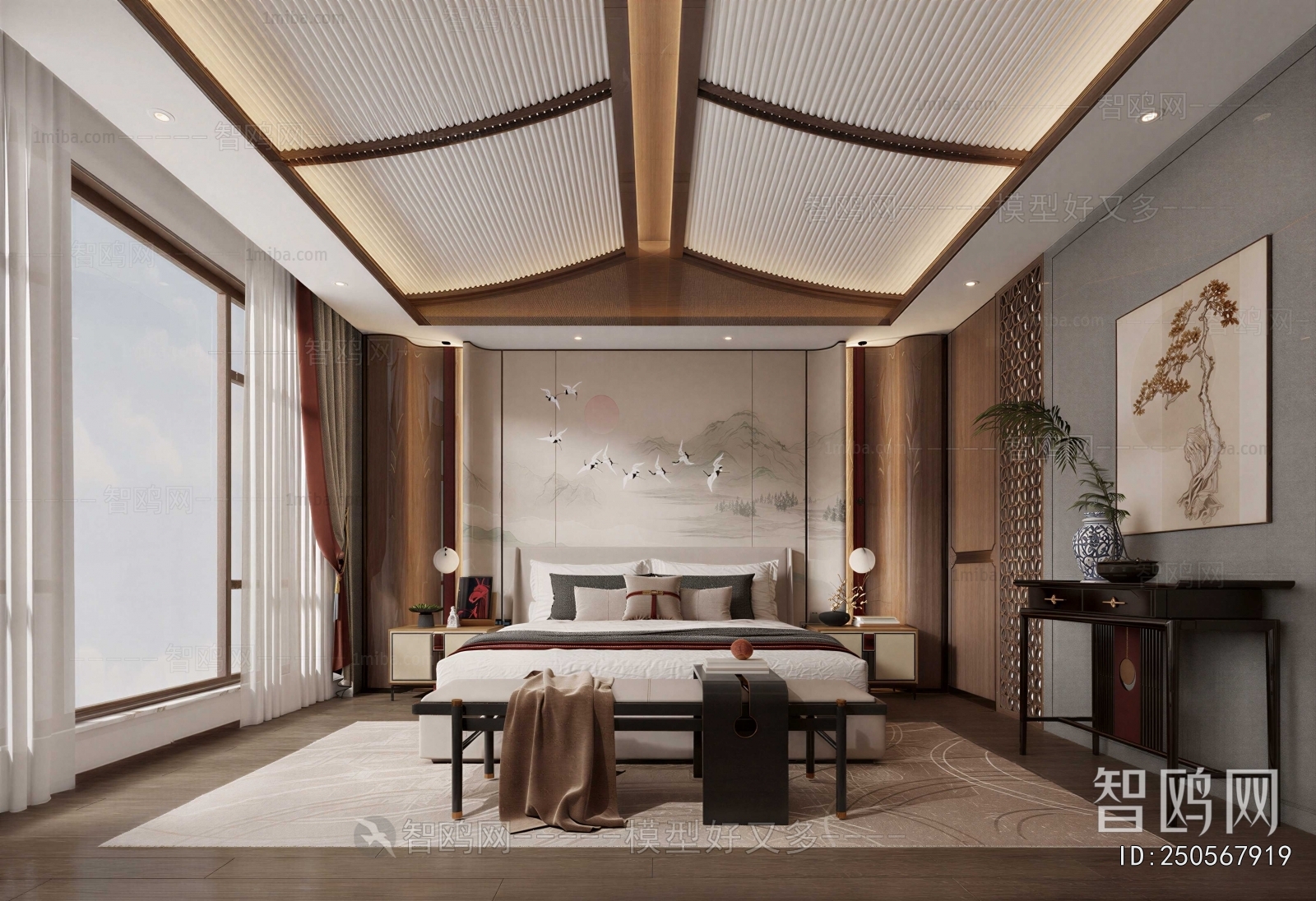 New Chinese Style Bedroom