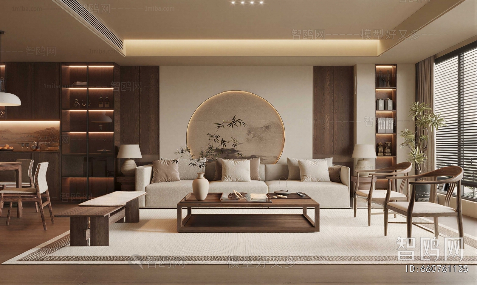 New Chinese Style A Living Room