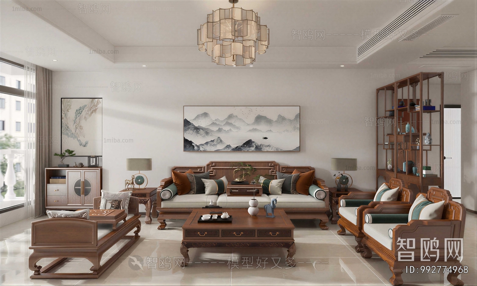 New Chinese Style A Living Room