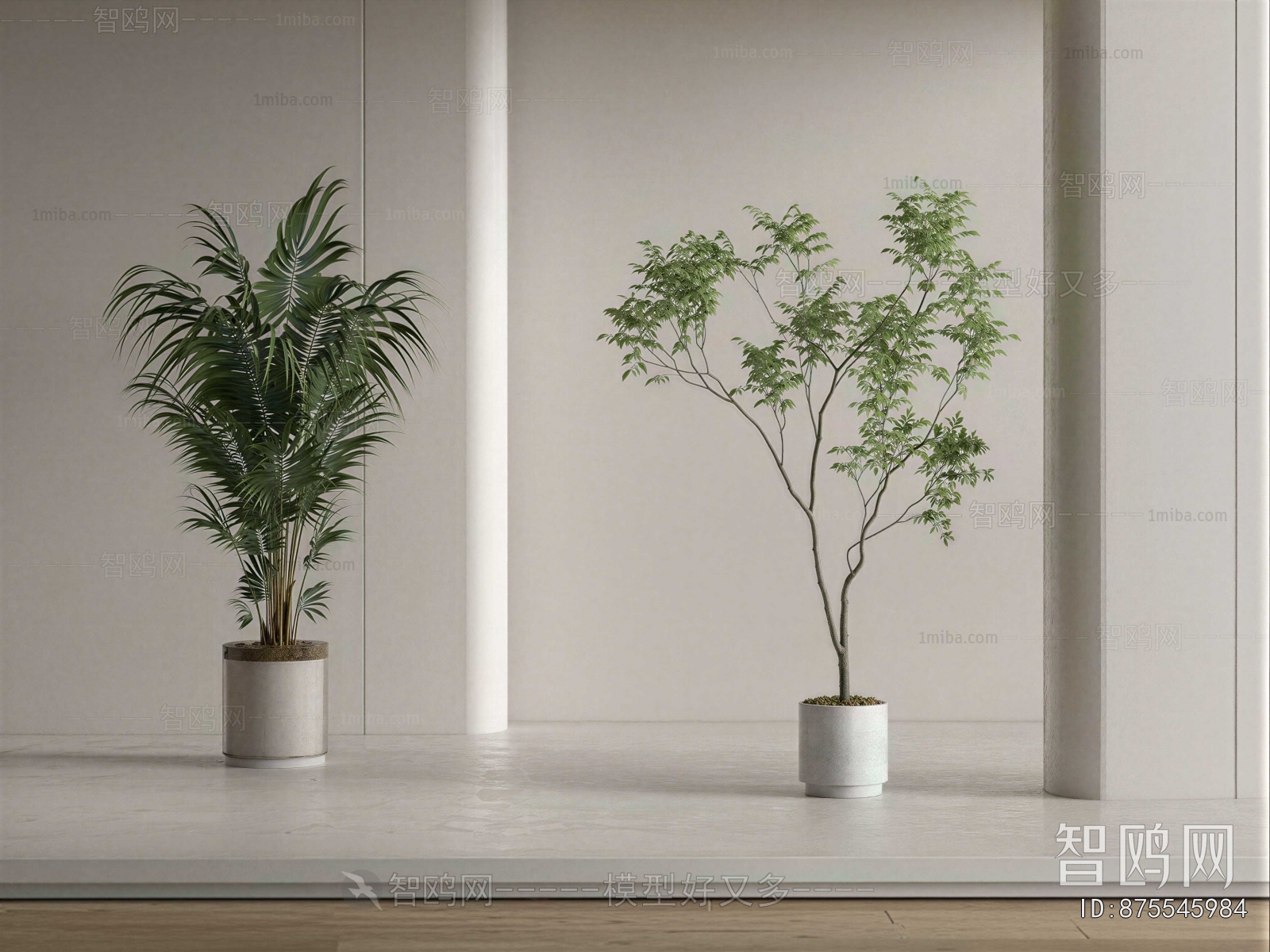 Modern Ground Green Plant Potted Plants