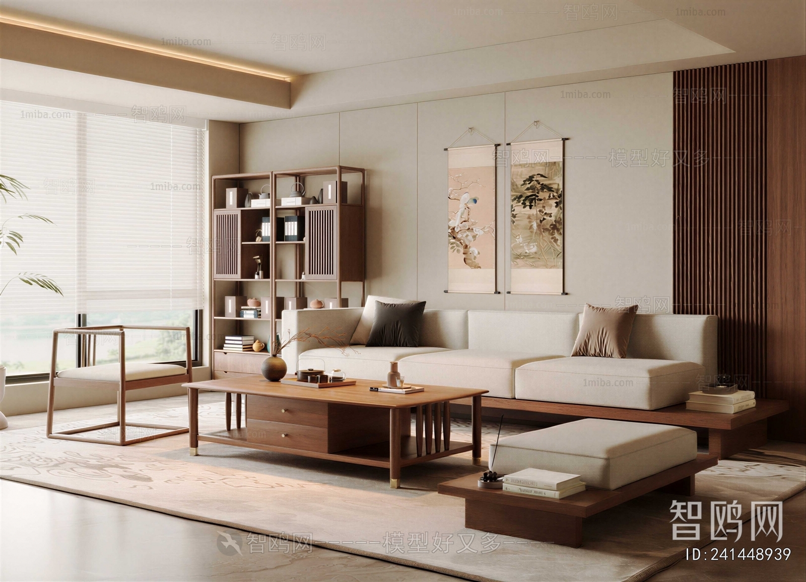 New Chinese Style A Living Room