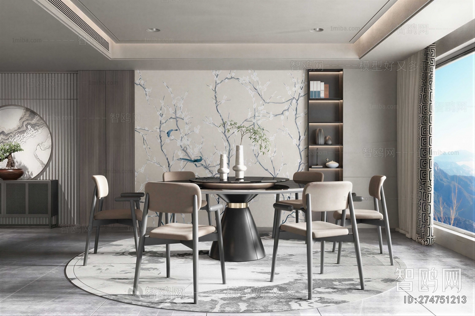 New Chinese Style Dining Room