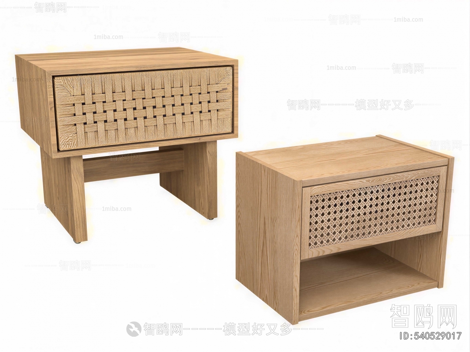 Wabi-sabi Style Bedside Cupboard