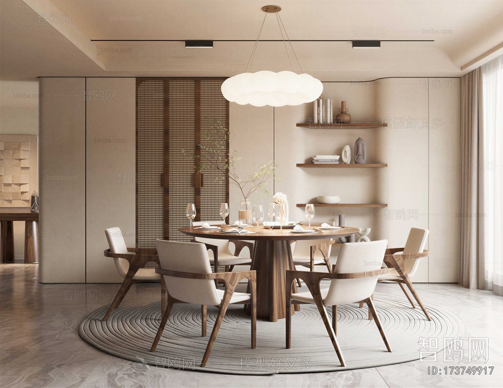 Wabi-sabi Style Dining Room