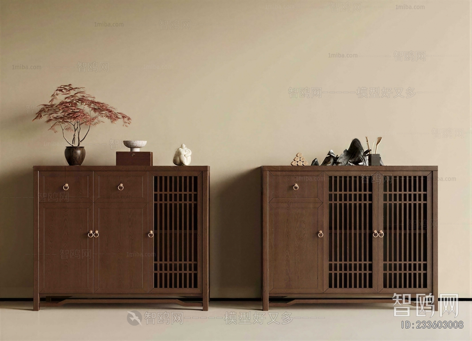 New Chinese Style Entrance Cabinet