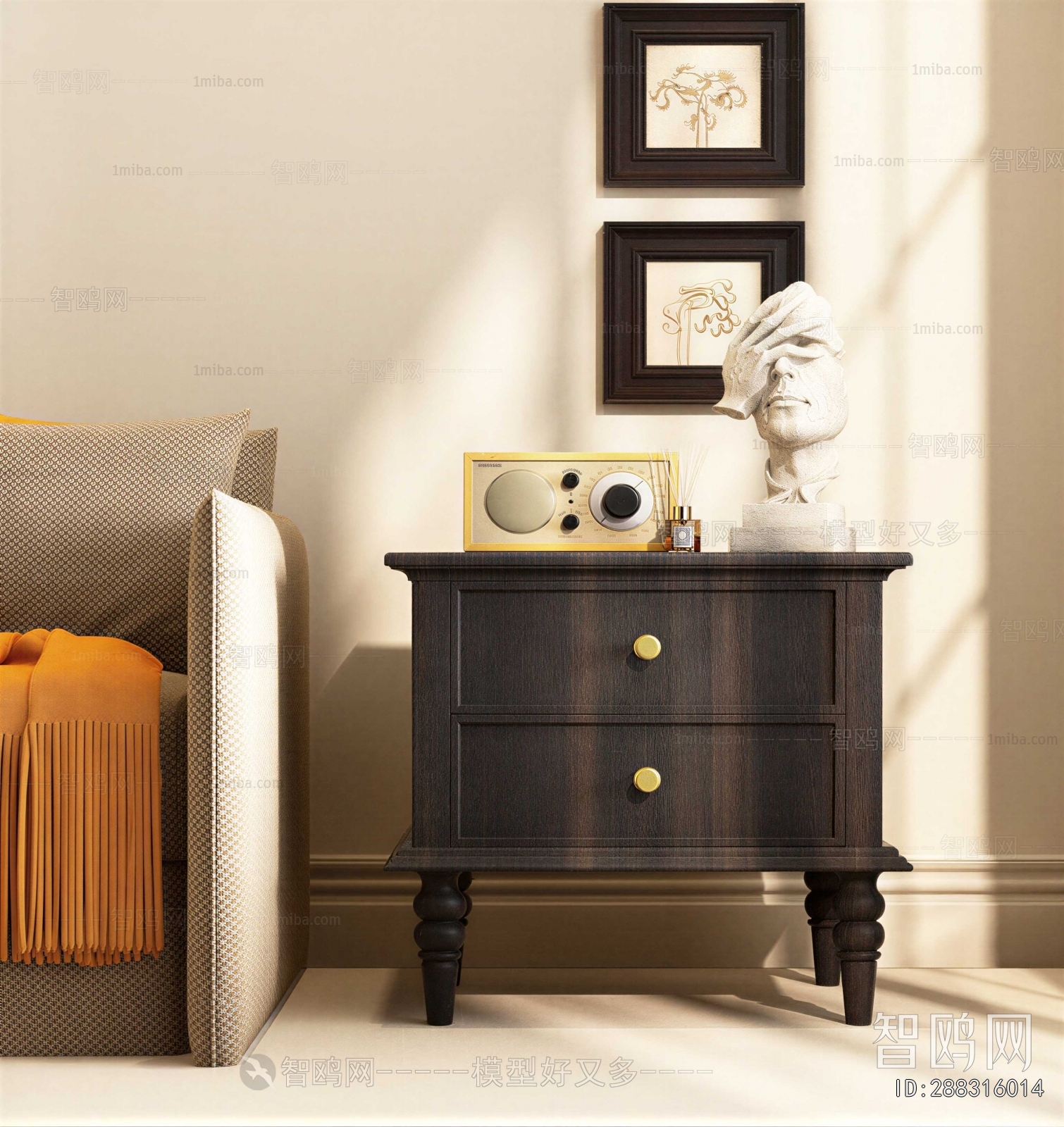 American Style Bedside Cupboard