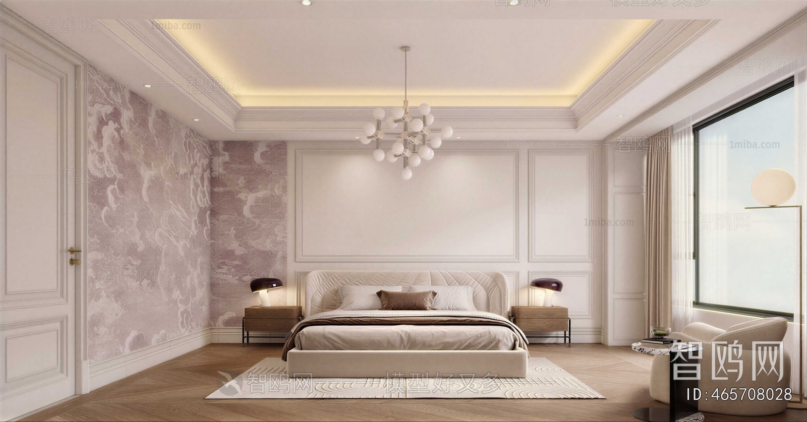 Simple European Style Bedroom