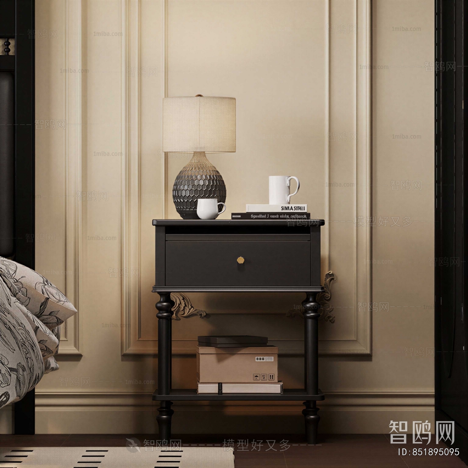 Retro Style Bedside Cupboard