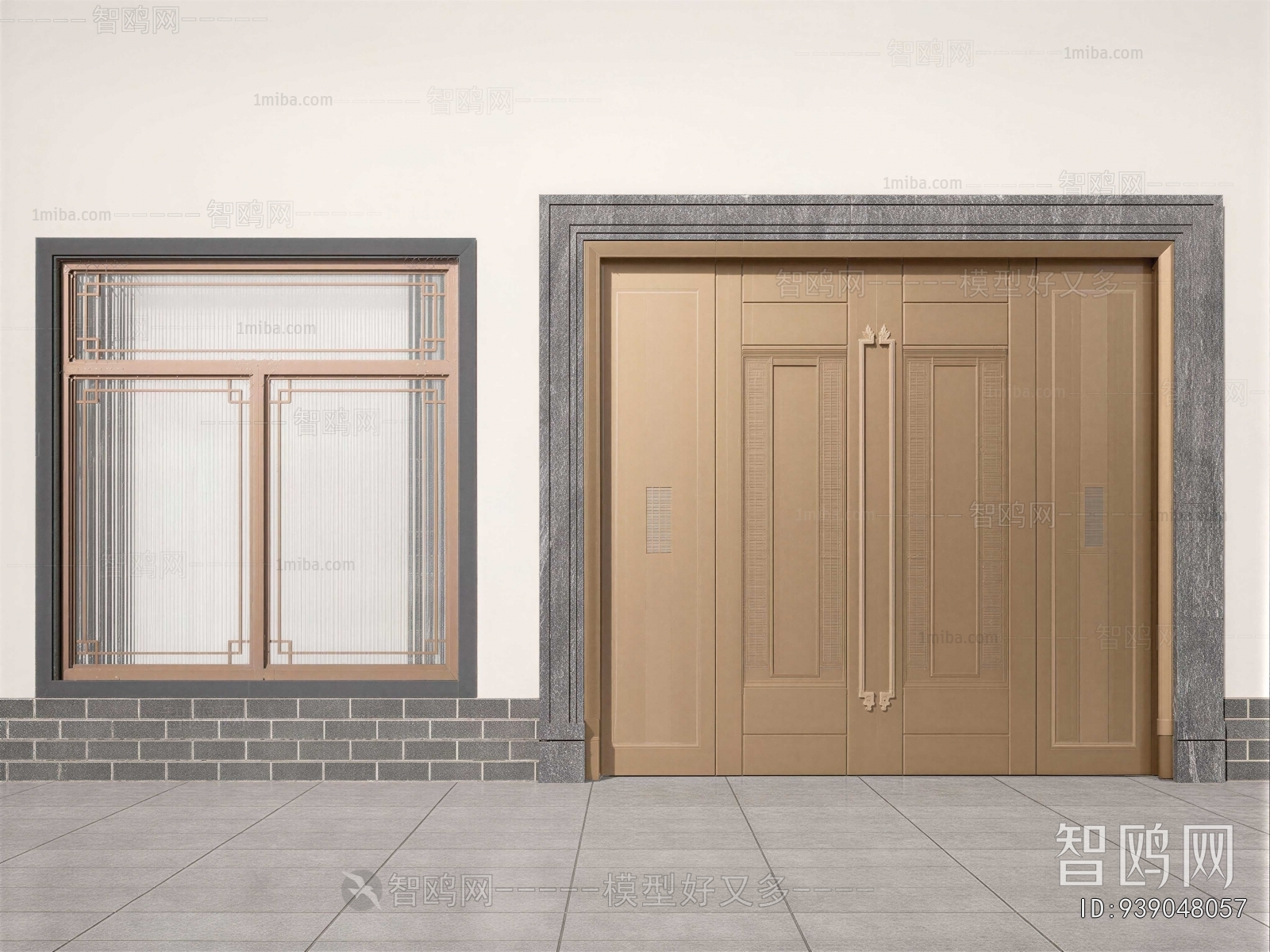 New Chinese Style Double Door