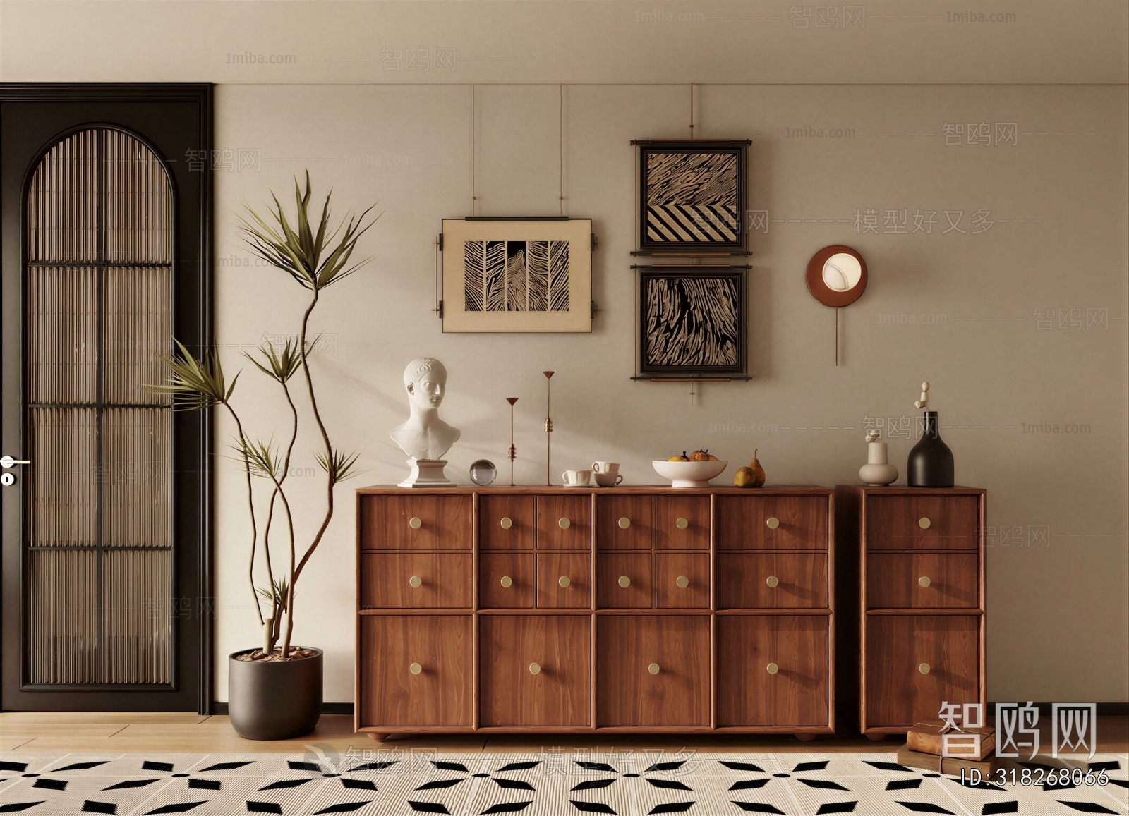 French Style Side Cabinet