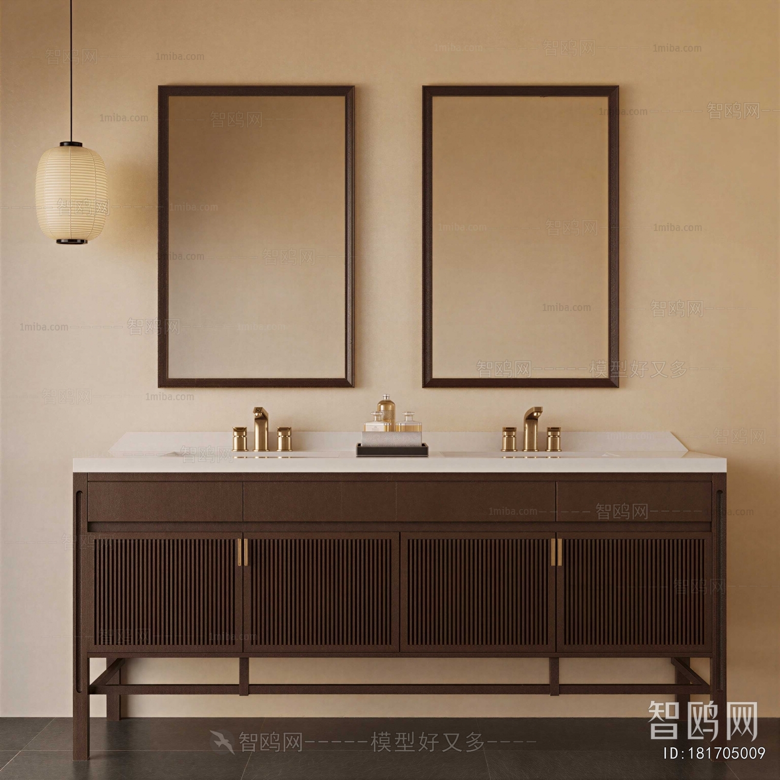 New Chinese Style Bathroom Cabinet