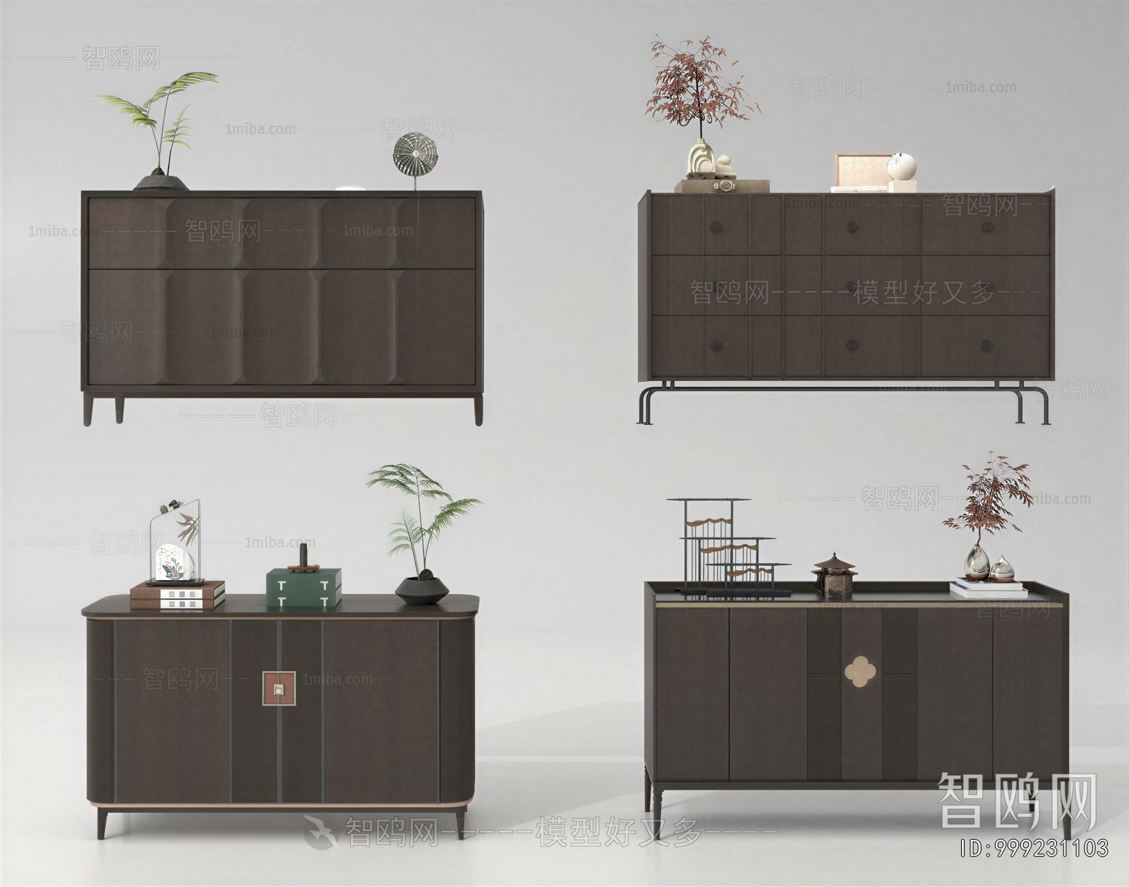 New Chinese Style Side Cabinet