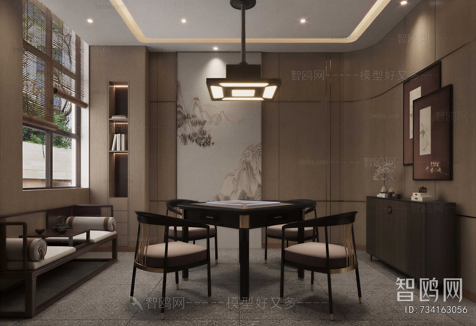 New Chinese Style Chess And Card Room