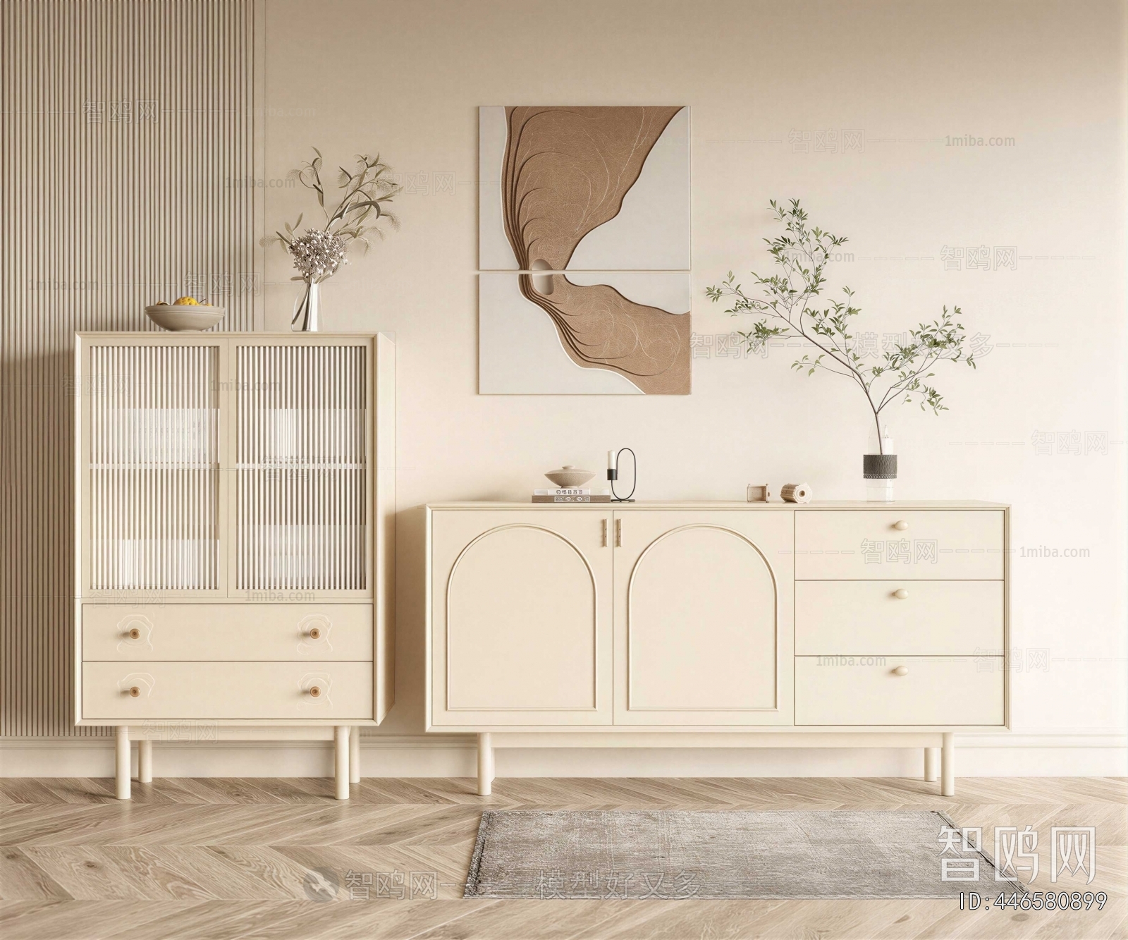 French Style Side Cabinet