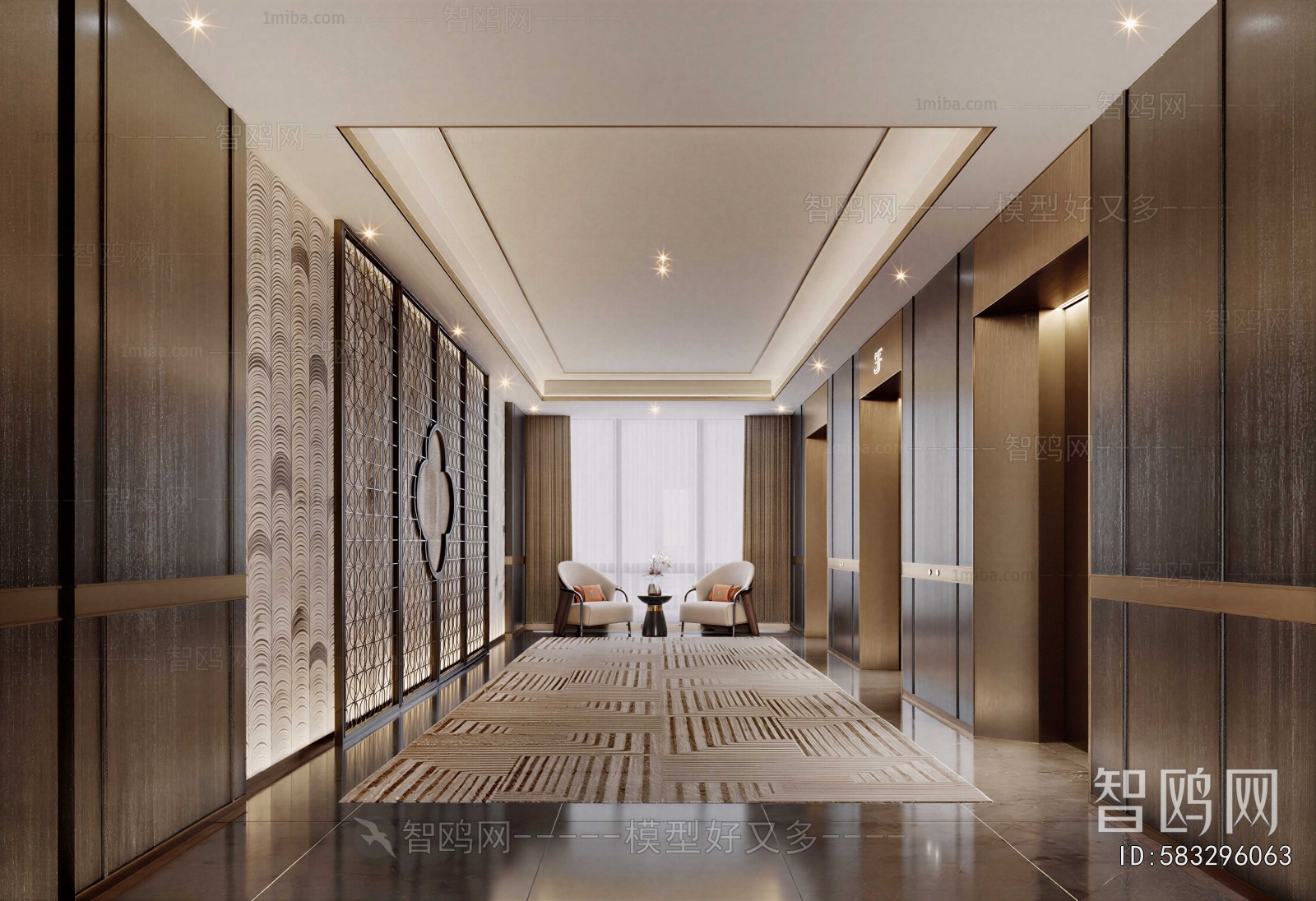 Modern Office Elevator Hall