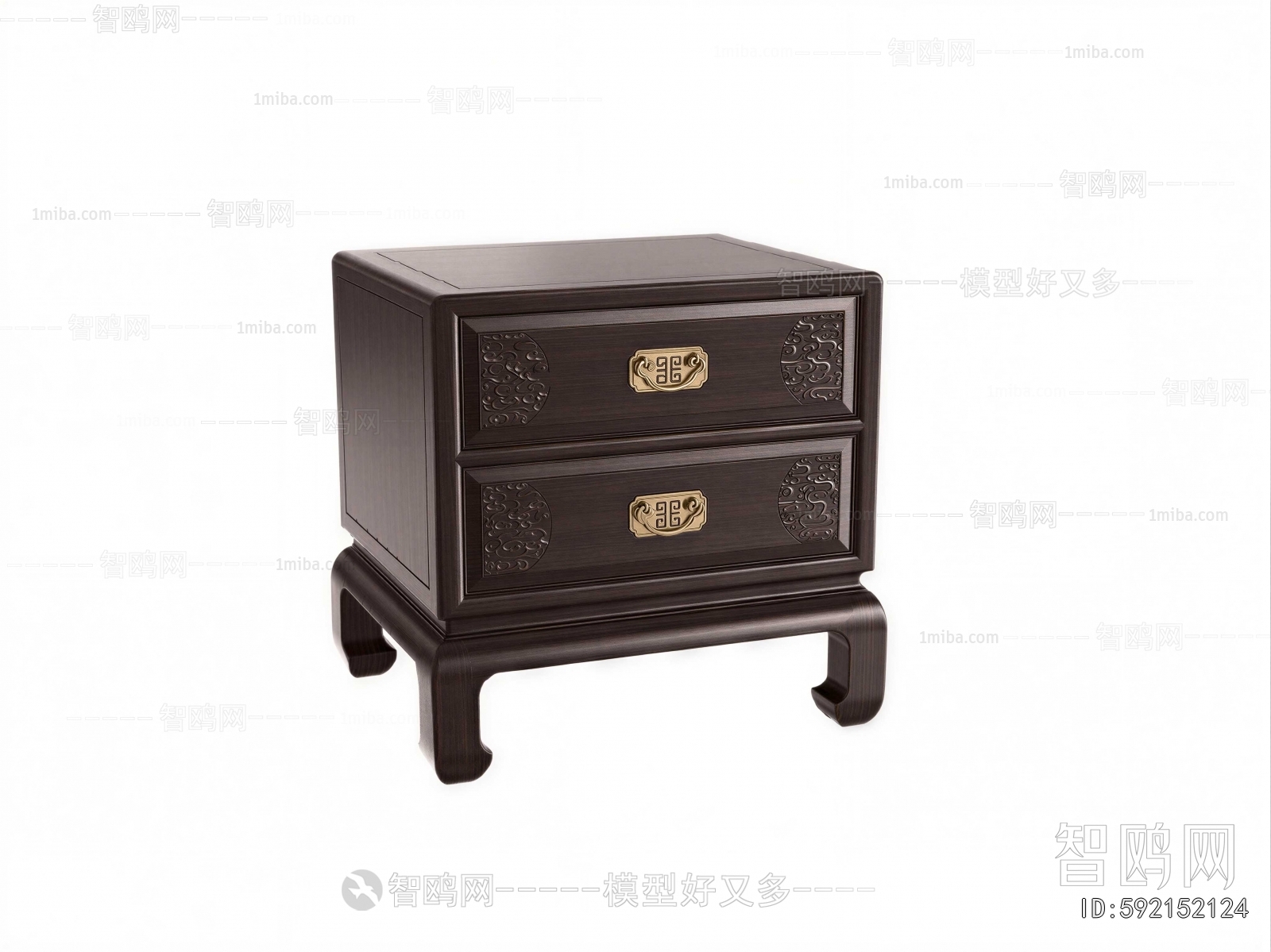 New Chinese Style Bedside Cupboard