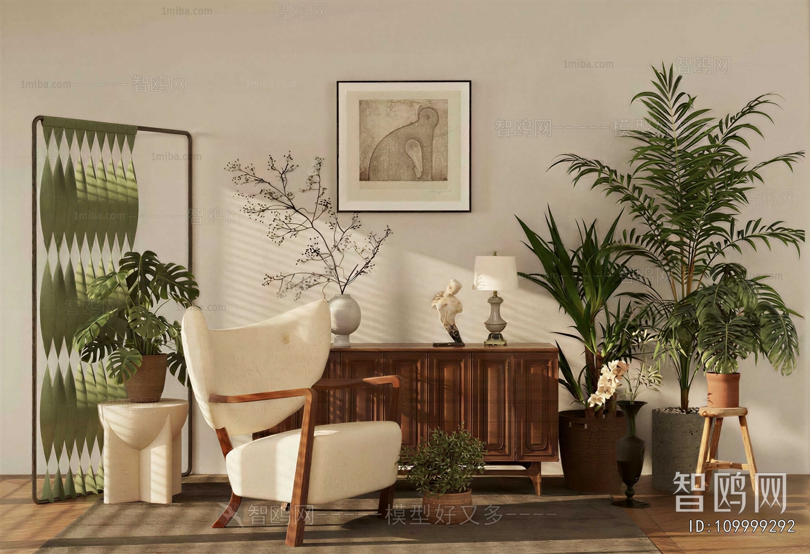 Wabi-sabi Style Lounge Chair