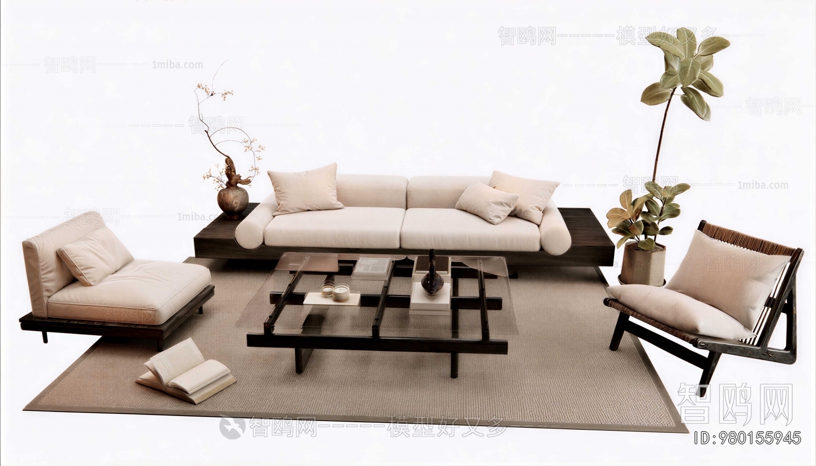 Wabi-sabi Style Sofa Combination
