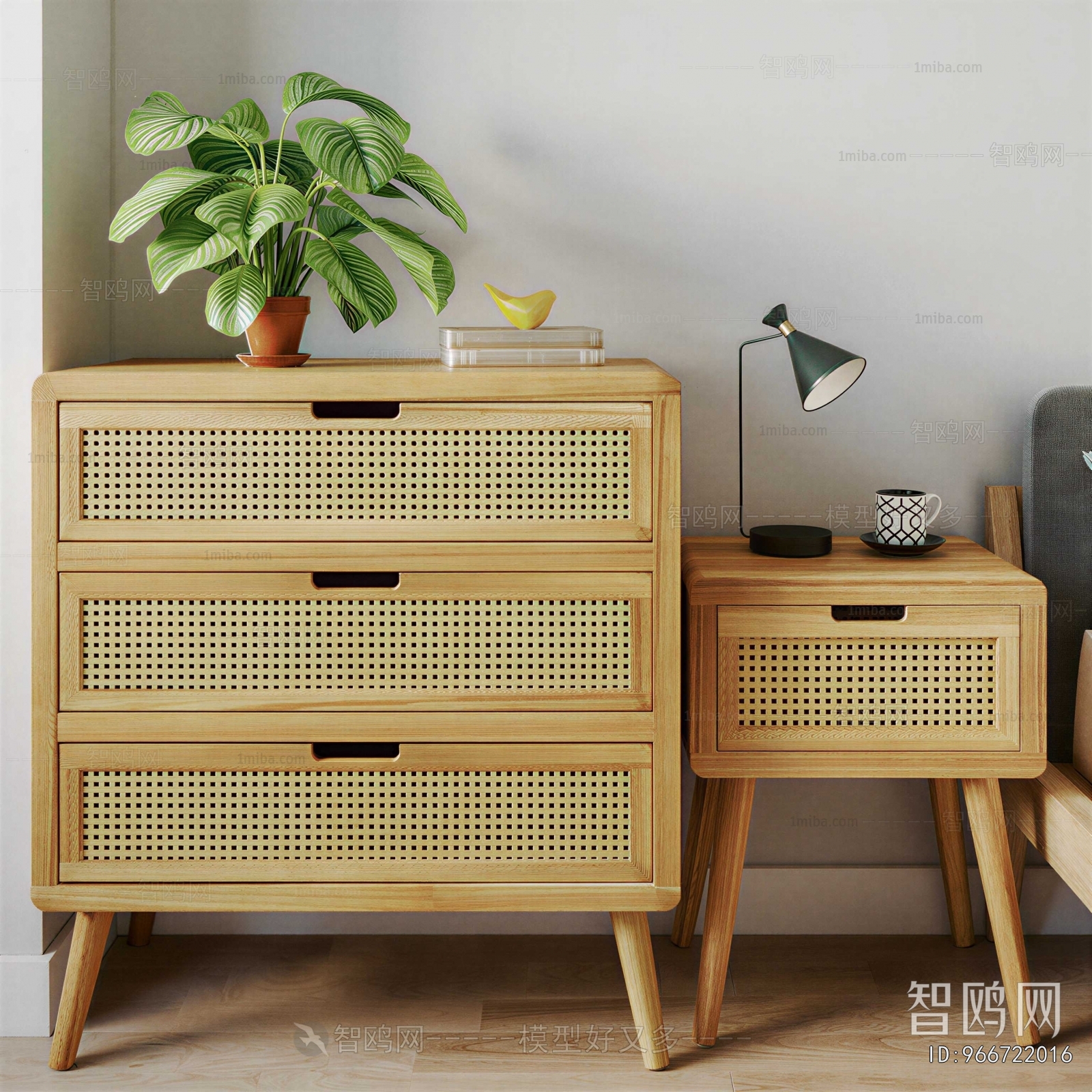 Nordic Style Bedside Cupboard