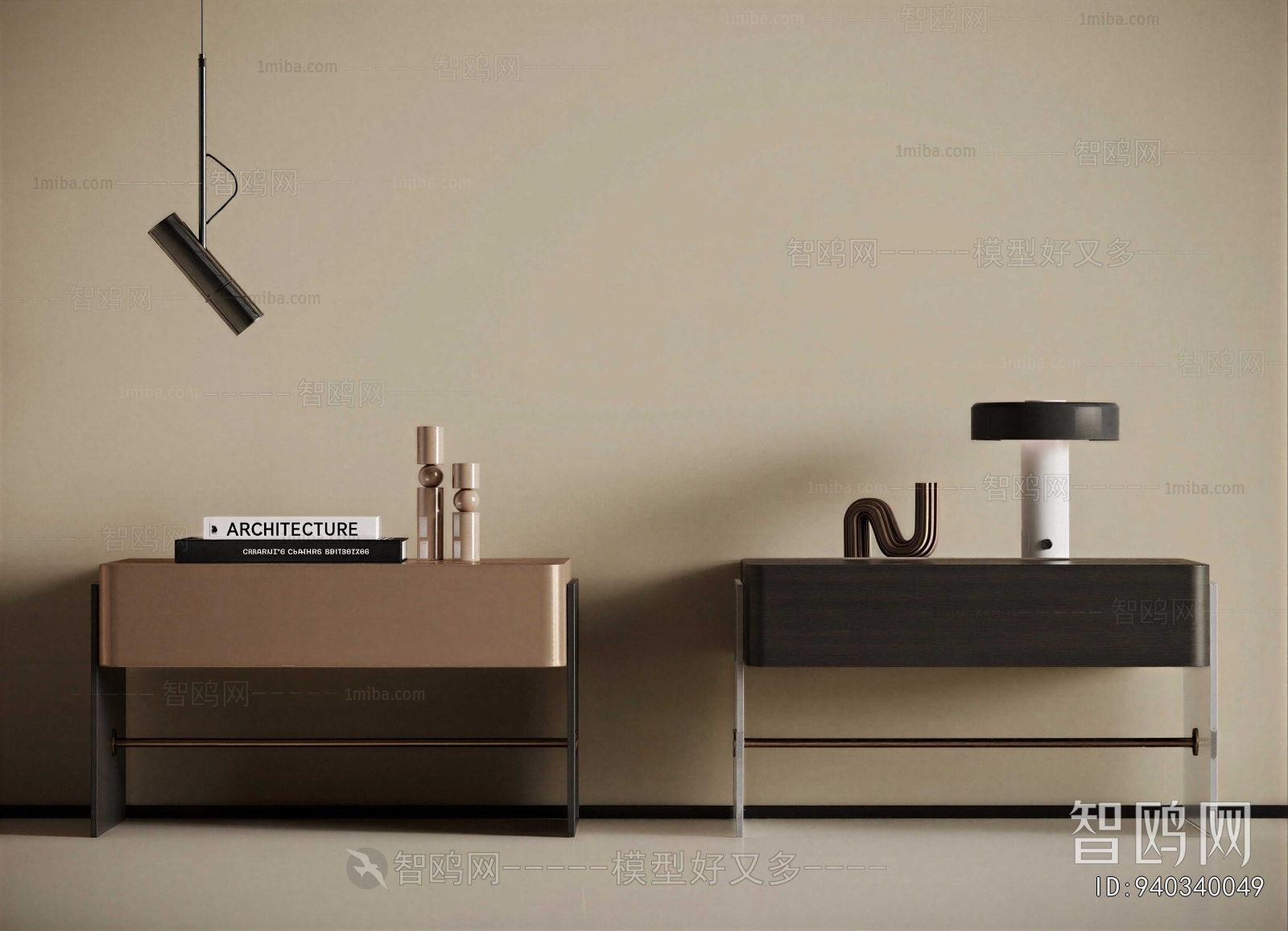 Wabi-sabi Style Bedside Cupboard