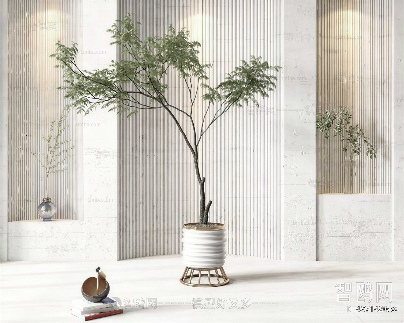 Modern Ground Green Plant Potted Plants