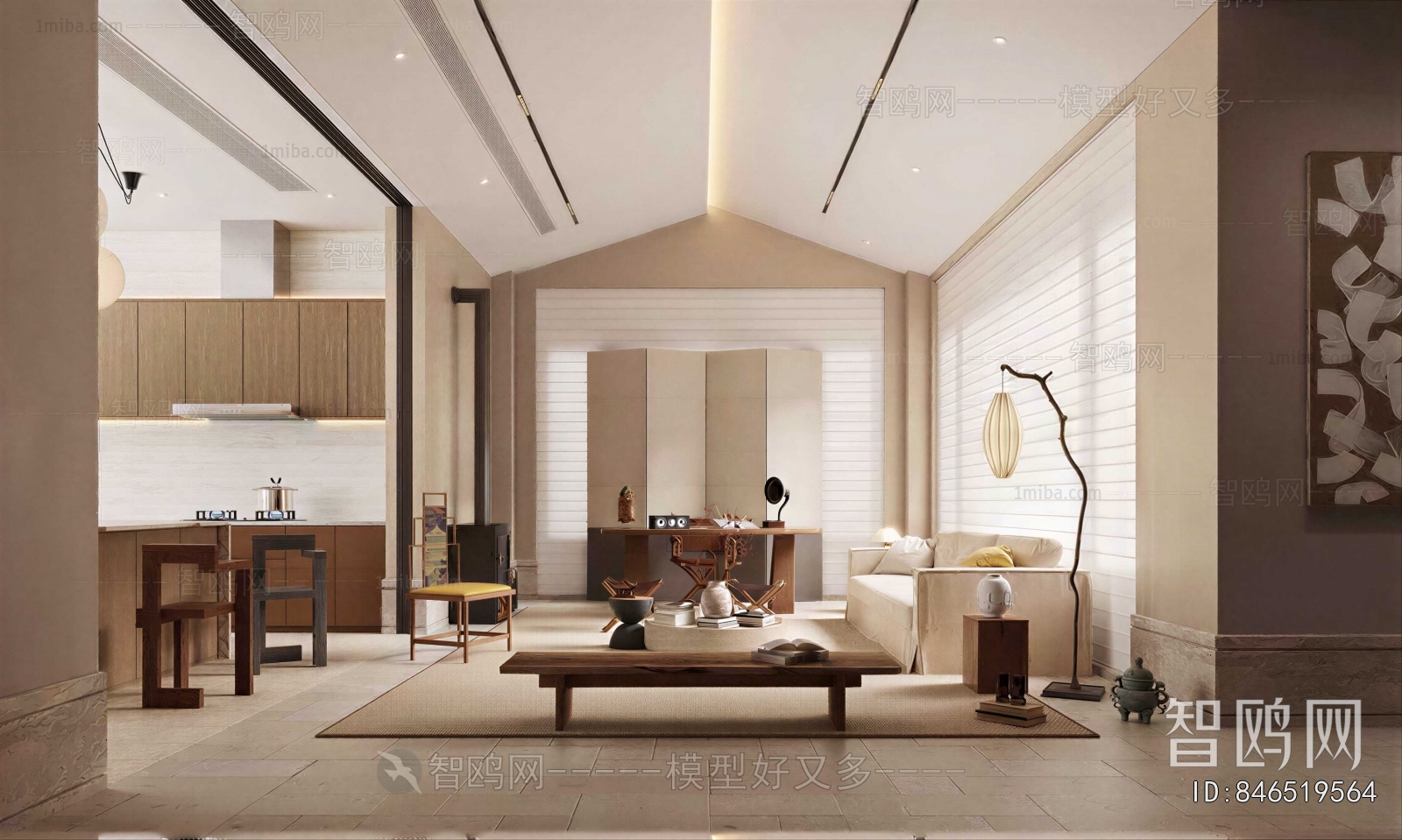 New Chinese Style A Living Room