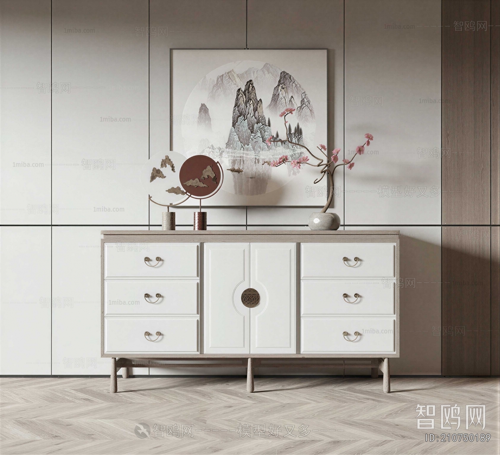 New Chinese Style Side Cabinet