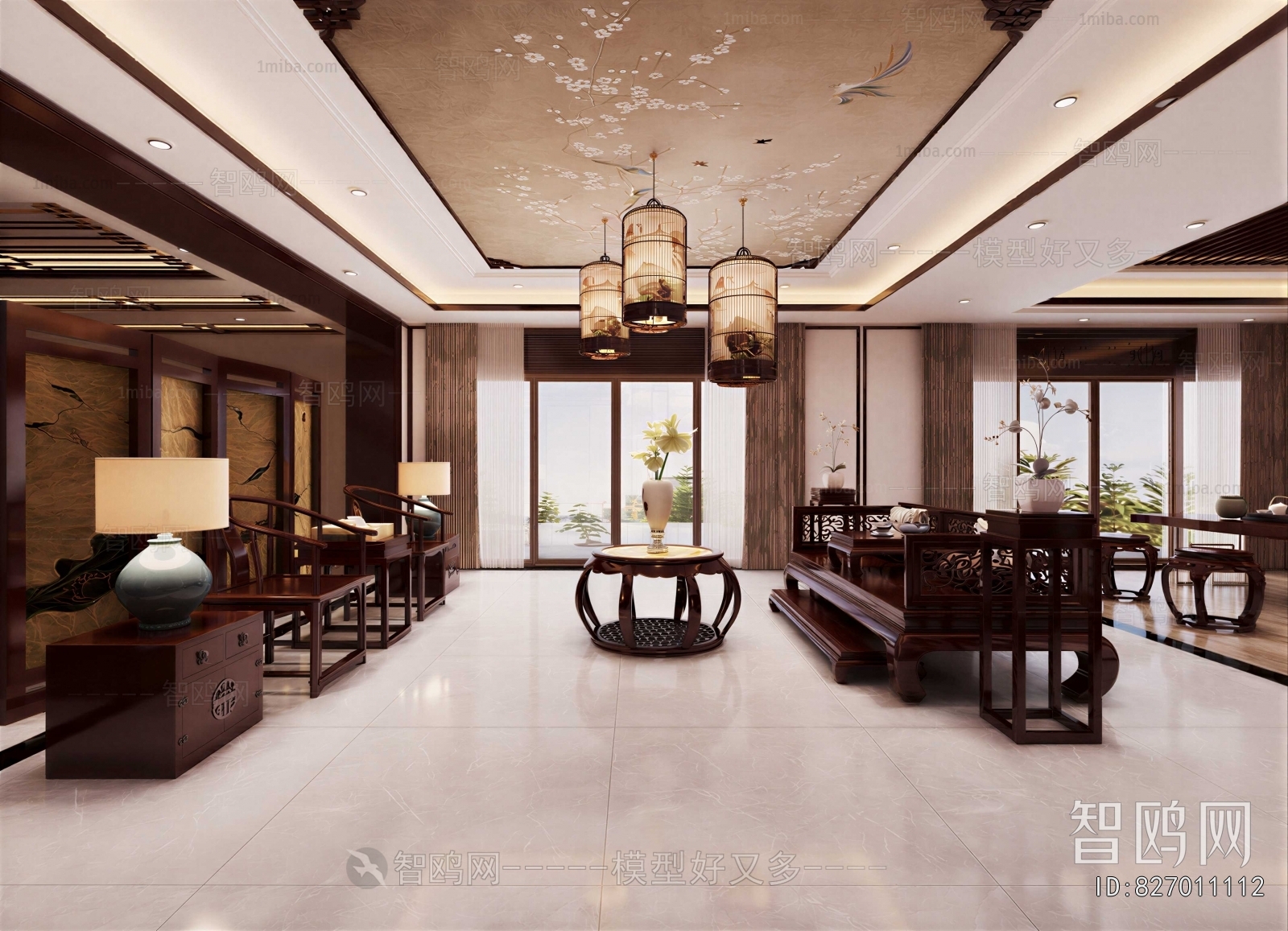 New Chinese Style A Living Room