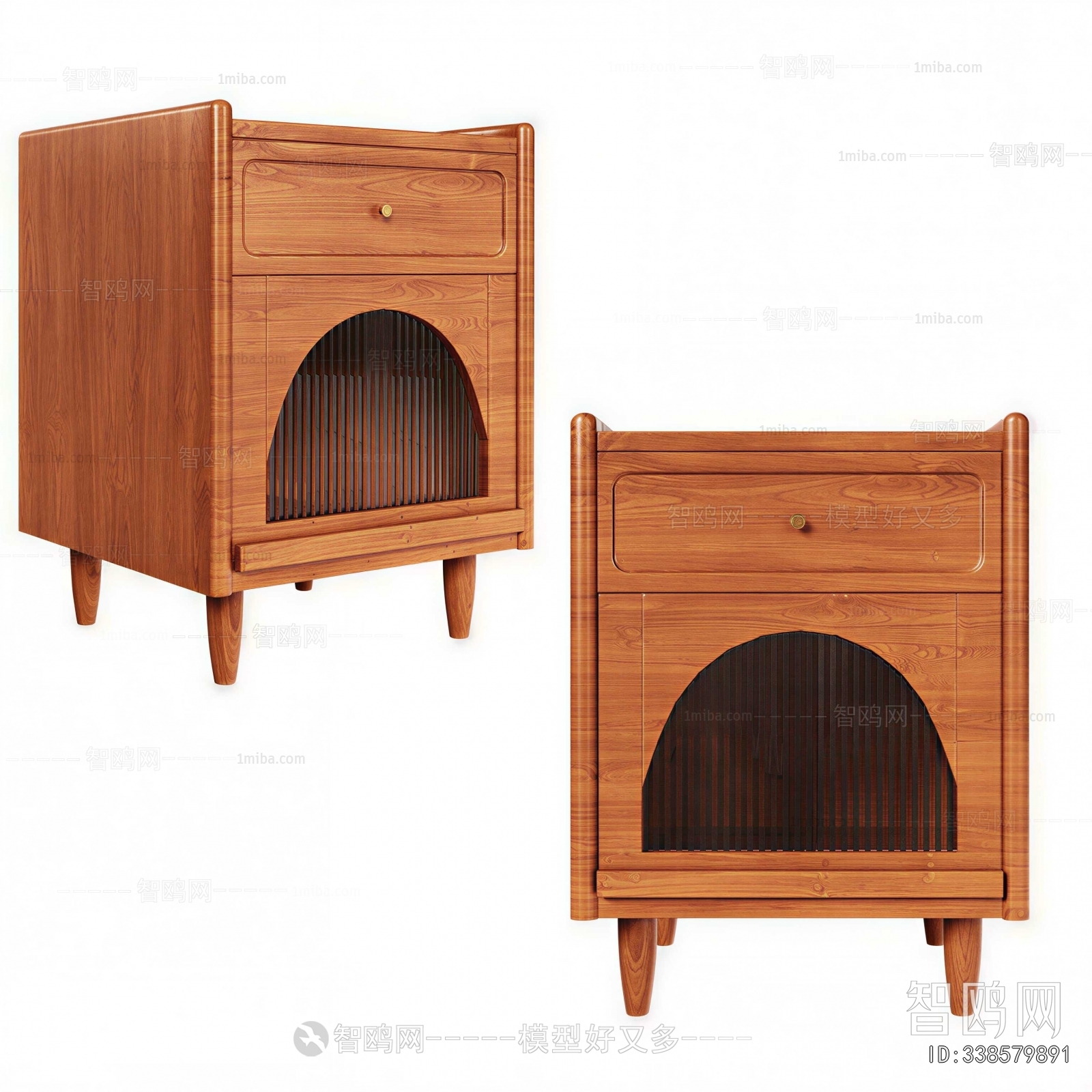 Wabi-sabi Style Bedside Cupboard