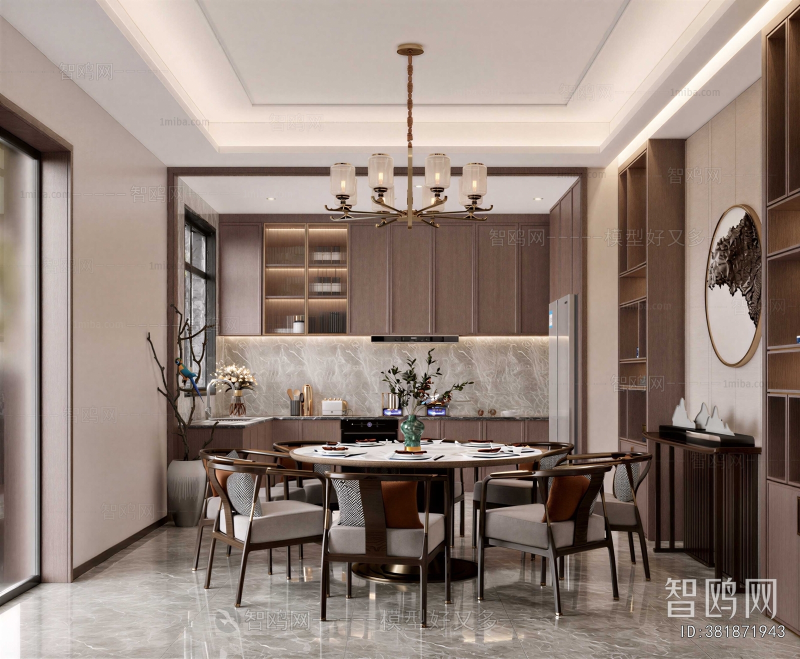 New Chinese Style Dining Room