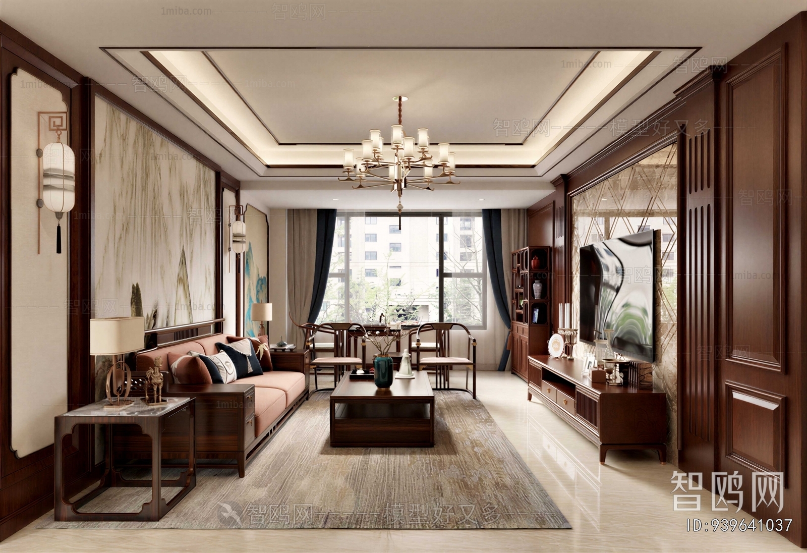 New Chinese Style A Living Room