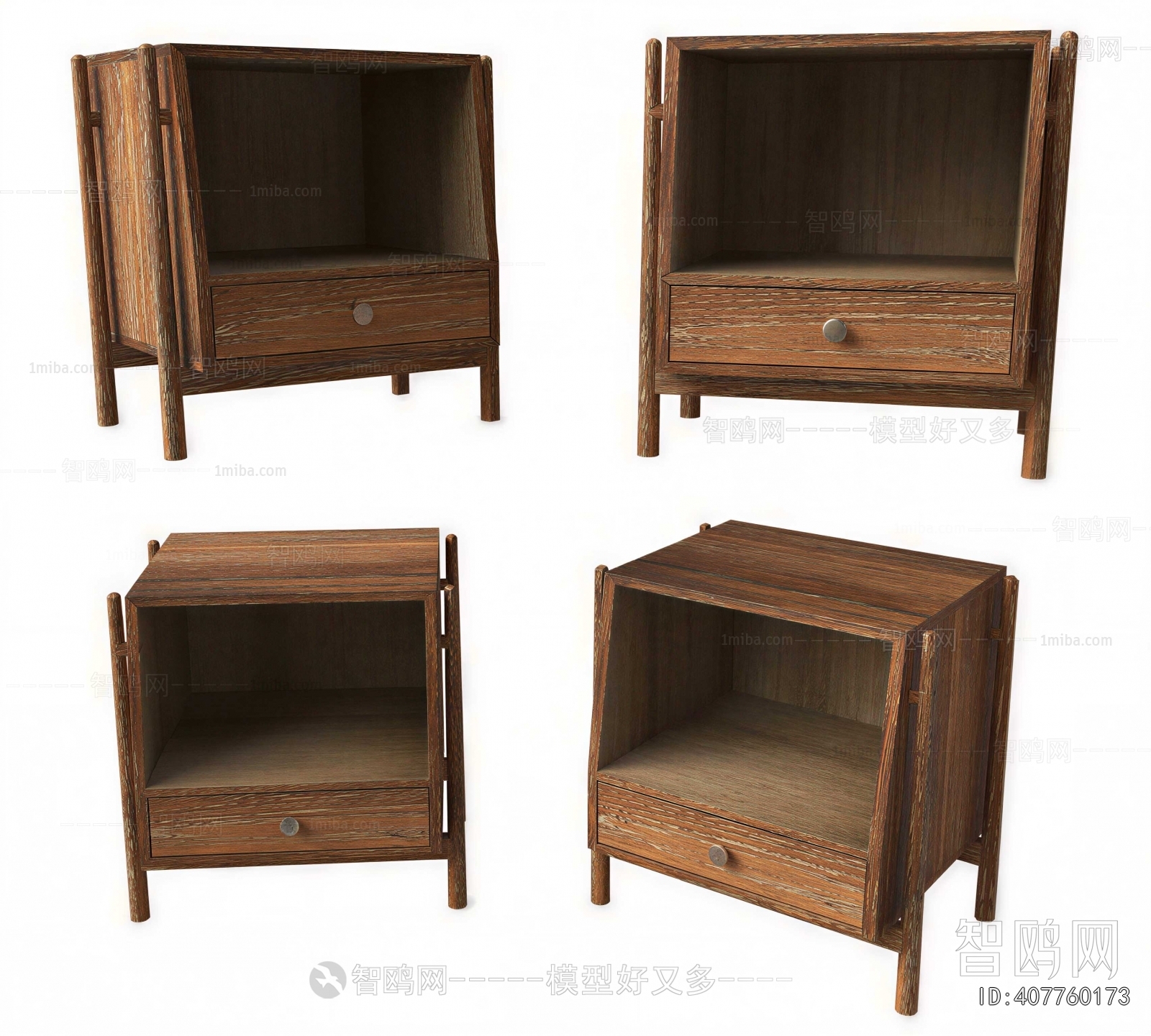 Wabi-sabi Style Bedside Cupboard