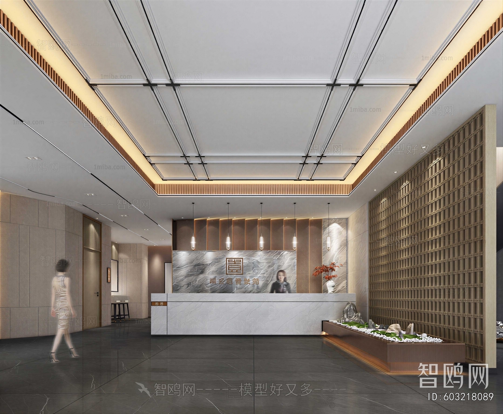 New Chinese Style Real Estate Sales Office