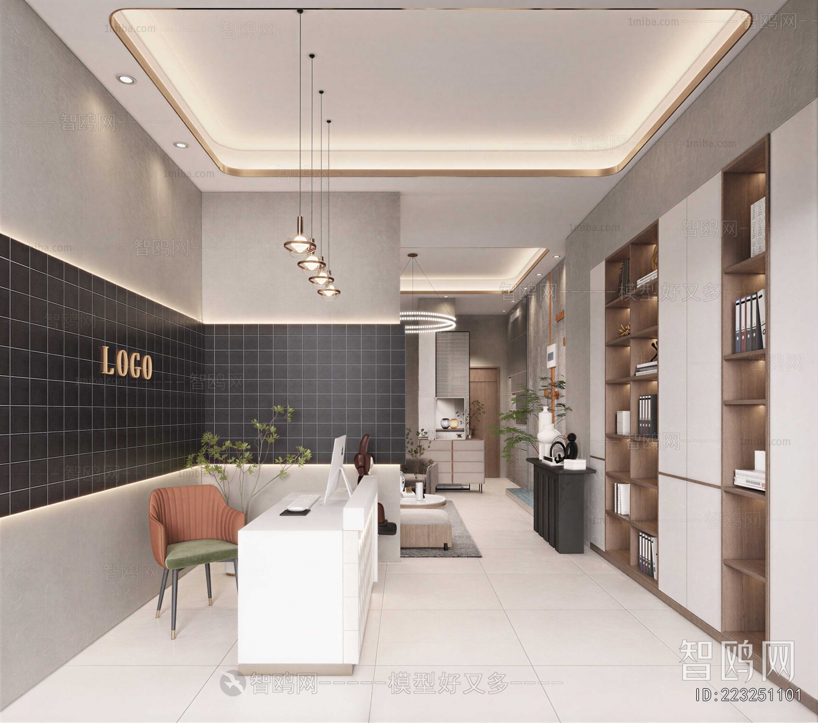 Modern Office Reception Desk