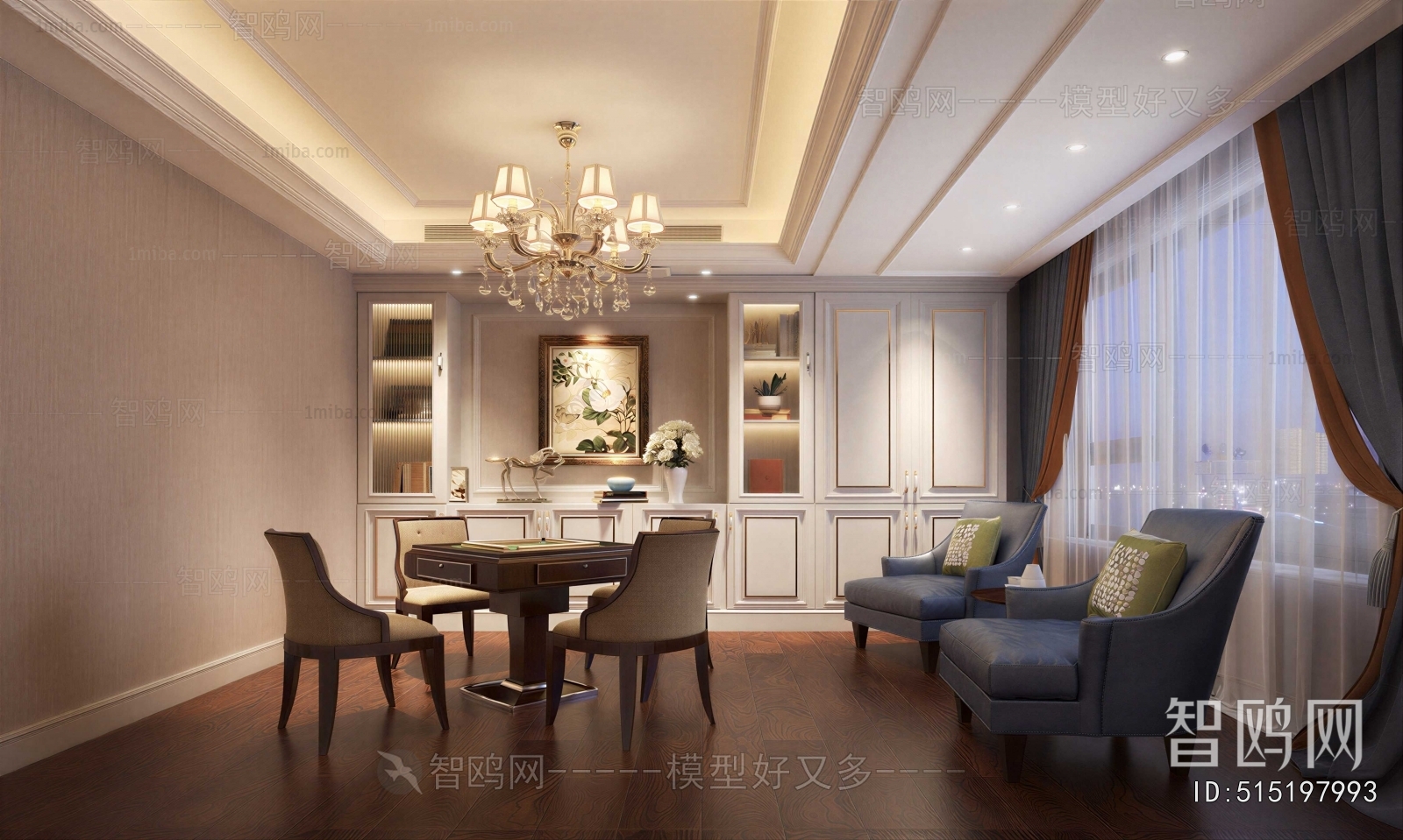 European Style Chess And Card Room