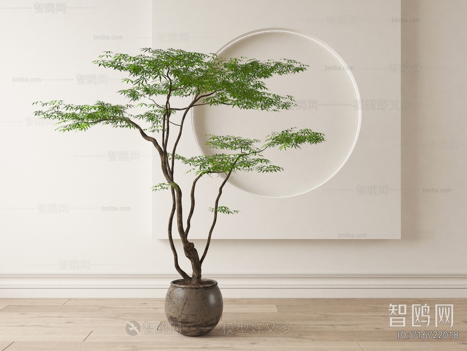 Modern Ground Green Plant Potted Plants