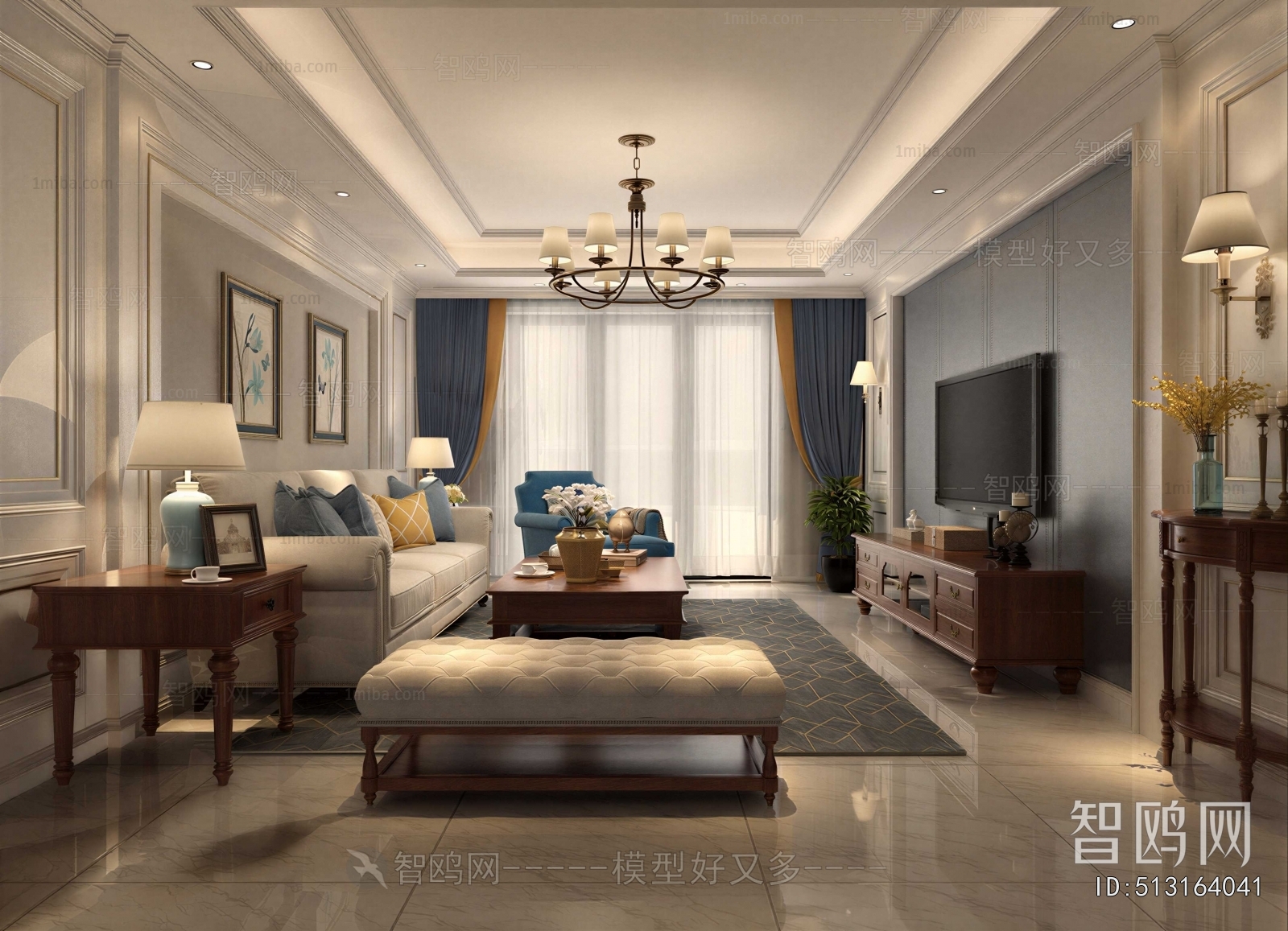 American Style A Living Room