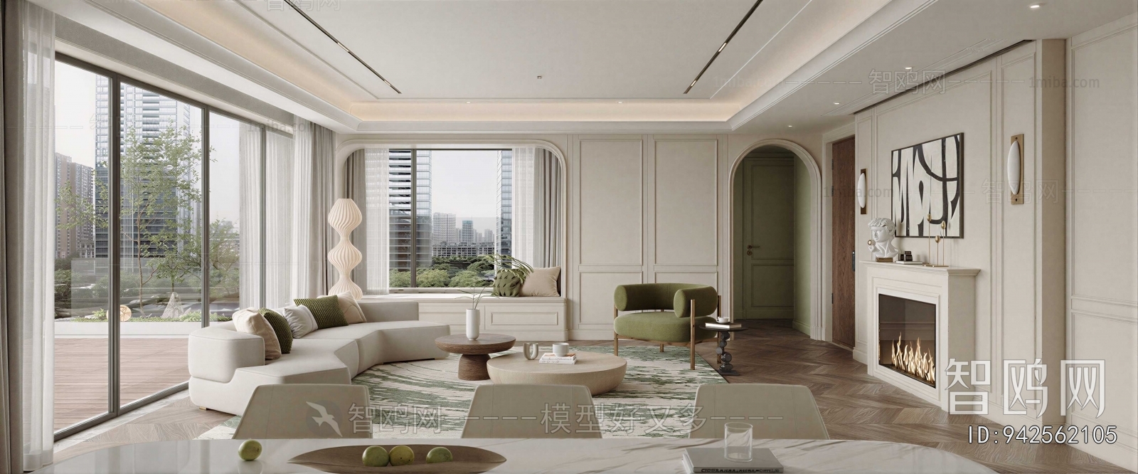 Simple European Style A Living Room