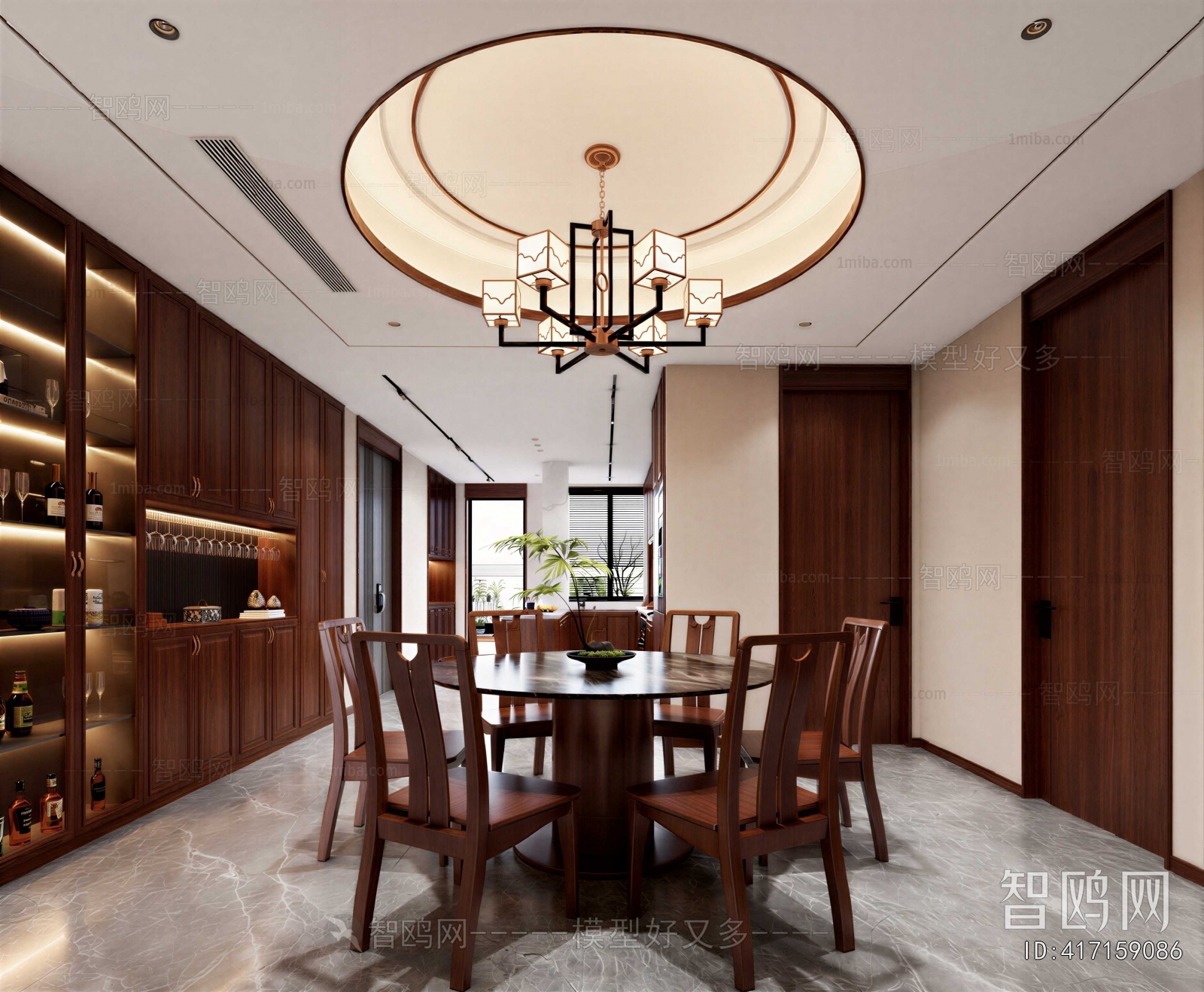 New Chinese Style Dining Room