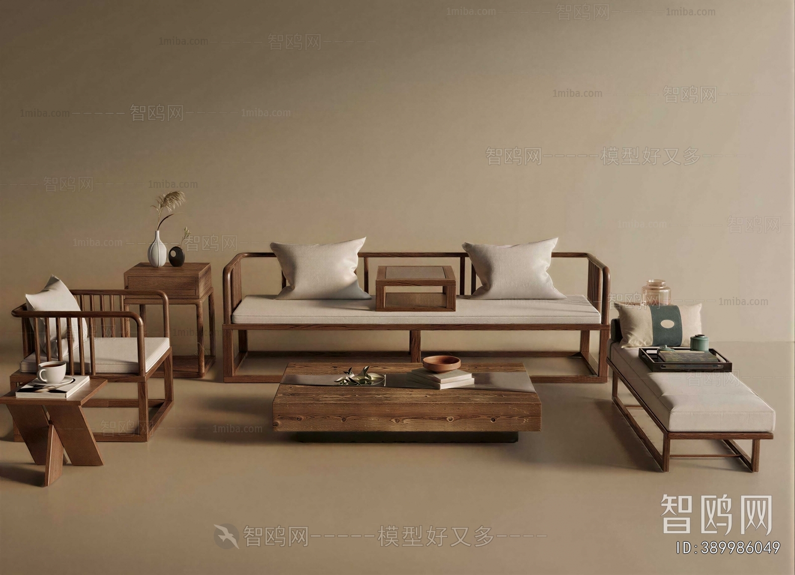 New Chinese Style Sofa Combination