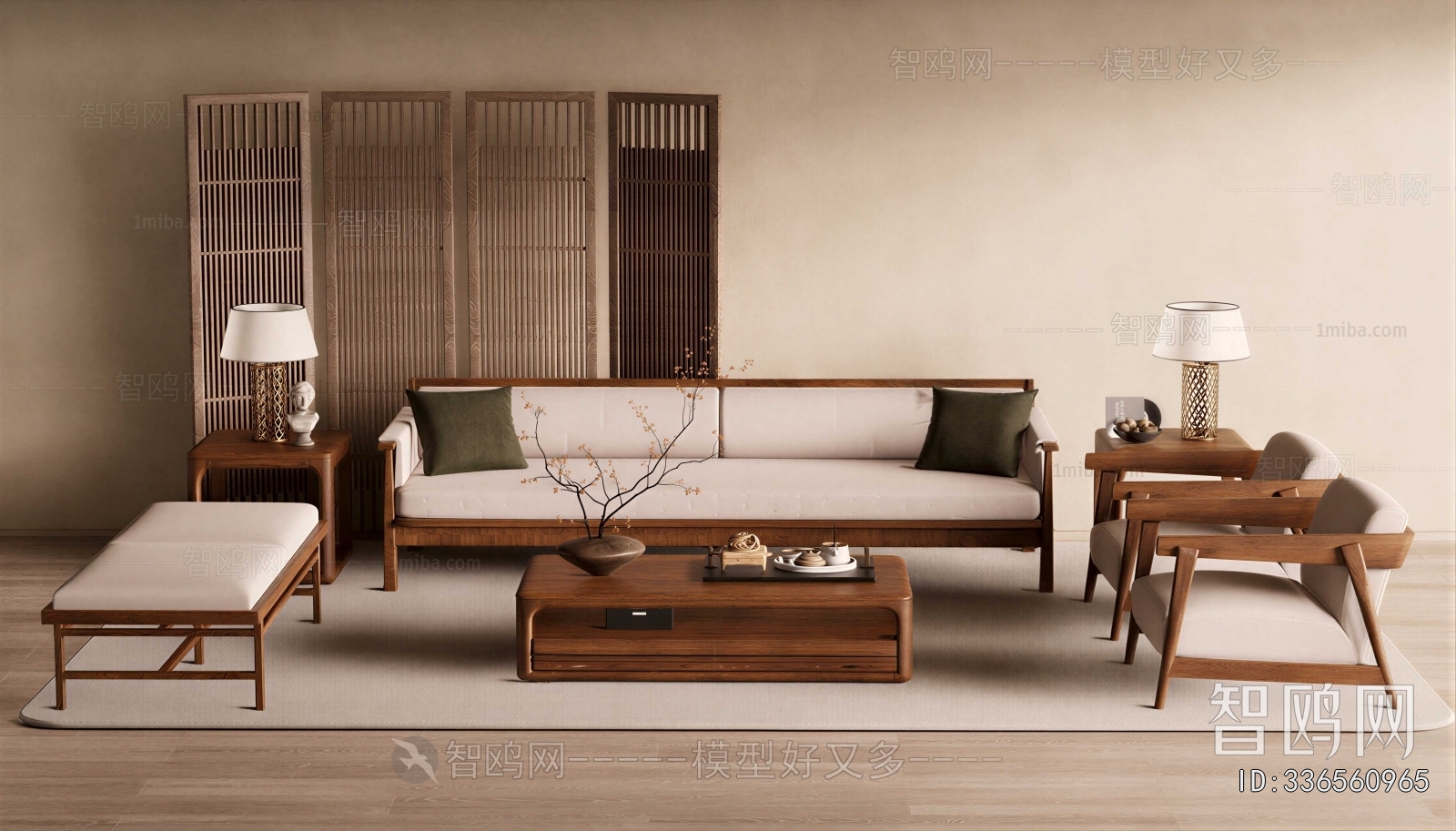 New Chinese Style Sofa Combination