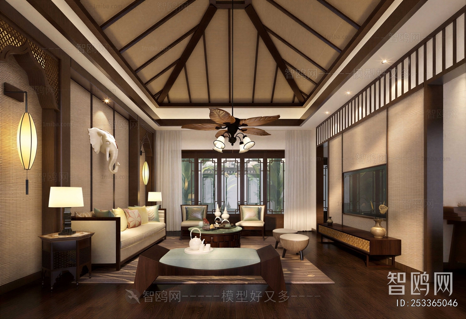 Southeast Asian Style A Living Room