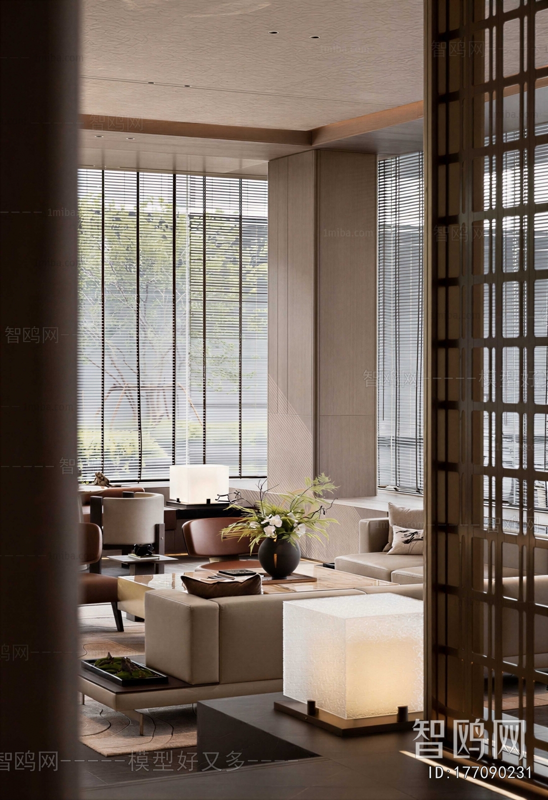 New Chinese Style A Living Room