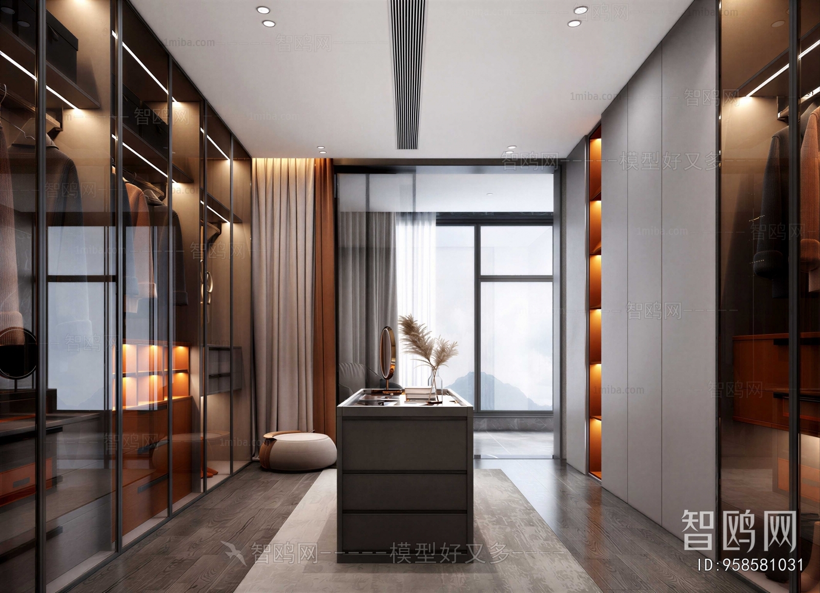 Modern Clothes Storage Area