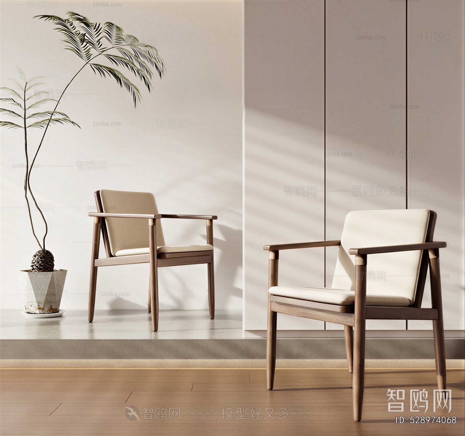 Wabi-sabi Style Lounge Chair